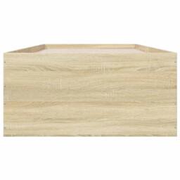 Berkfield Home Bed Frame without Mattress Sonoma Oak 100x200 cm in Light Brown - thumbnail 4