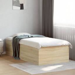 Berkfield Home Bed Frame without Mattress Sonoma Oak 100x200 cm in Light Brown - thumbnail 2