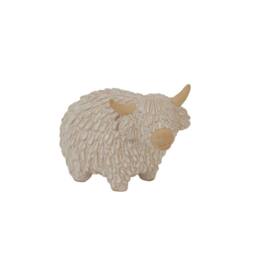 Lemon Pavilion Furniture and Decor Medium Alora Highland Cow Christmas Decoration - L11 x W20 x H14 cm in White - thumbnail 1