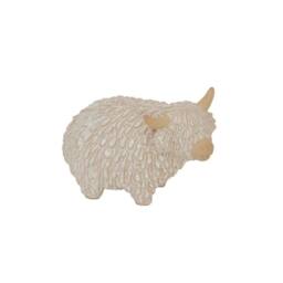 Lemon Pavilion Furniture and Decor Medium Alora Highland Cow Christmas Decoration - L11 x W20 x H14 cm in White - thumbnail 2