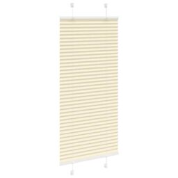 Berkfield Home Pleated Blind Cream 65x150 cm Fabric Width 64.4 cm Polyester - thumbnail 3