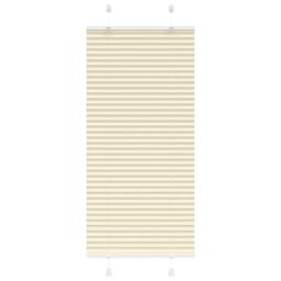Berkfield Home Pleated Blind Cream 65x150 cm Fabric Width 64.4 cm Polyester - thumbnail 1