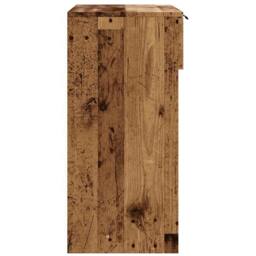 Berkfield Home Console Table Old Wood 90x36x75 cm Engineered Wood in Brown - Size: 90 x 36 x 75 cm - thumbnail 5