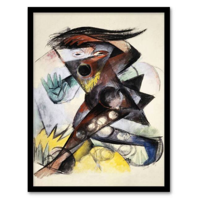 "Artery8 Caliban Figurine for The Tempest Marc Vintage Framed Wall Art Print - Size: W12"" x H16""" - image 1