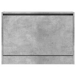 Berkfield Home Shoe Cabinet Concrete Grey 80x21x57 cm Engineered Wood - Size: 80 x 21 x 57 cm - thumbnail 5