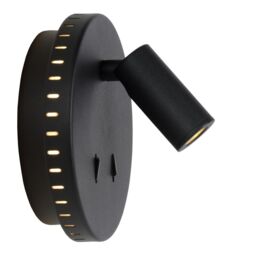 Lucide 'BENTJER' Modern Non Dimmable Tiltable Stylish Reading Wall Light in Black - thumbnail 4