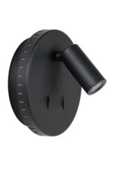 Lucide 'BENTJER' Modern Non Dimmable Tiltable Stylish Reading Wall Light in Black - thumbnail 2