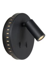 Lucide 'BENTJER' Modern Non Dimmable Tiltable Stylish Reading Wall Light in Black