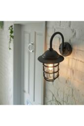 Netlighting Port Classic Outdoor Cage Wall Light Textured Black IP44 - thumbnail 5