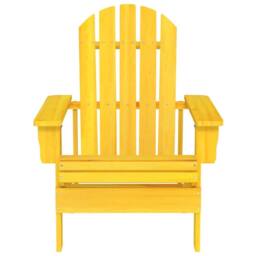 Berkfield Home Comfortable Garden Adirondack Chair Solid Fir Wood Yellow - thumbnail 3