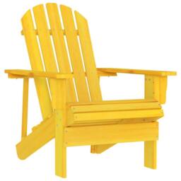 Berkfield Home Comfortable Garden Adirondack Chair Solid Fir Wood Yellow - thumbnail 2