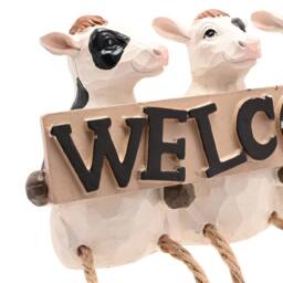Country Living Resin Farm Animals Welcome in White - thumbnail 3