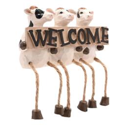 Country Living Resin Farm Animals Welcome in White - thumbnail 2