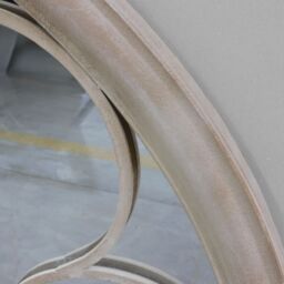 Agenzia 14 Antique Cream Arched Metal Frame Window Garden Wall Mirror 112 x 61cm - Size: 112 x 61 cm - thumbnail 2