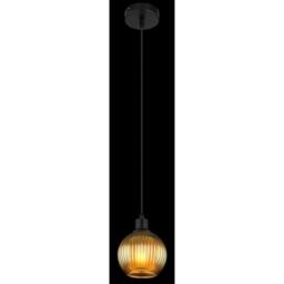 Netlighting Zumba Dome Pendant Matt Black Ball Green Glass Shade 1x E27 - thumbnail 3