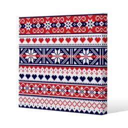 Benjamin Tate Design Scottish fair (canvas) / 114 x 114 x 4cm in Natural - Size: 114 x 114 x 4 cm - thumbnail 1