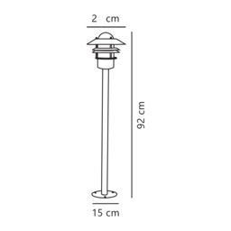 Nordlux Industrial Outdoor Garden Post Brown Copper E27 Coastal/Marine Safe, IP54 - thumbnail 3