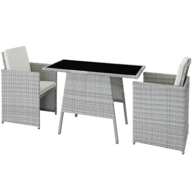 tectake Garden Furniture Set Lausanne in Light Grey - Size: 2 Seater - image 1