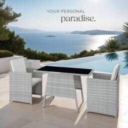 tectake Garden Furniture Set Lausanne in Light Grey - Size: 2 Seater - thumbnail 8