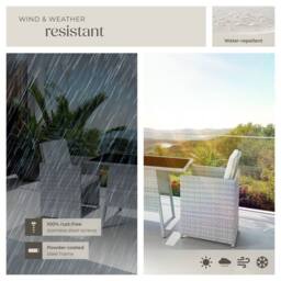 tectake Garden Furniture Set Lausanne in Light Grey - Size: 2 Seater - thumbnail 7