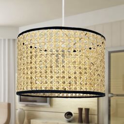 First Choice Lighting Kona - Natural Rattan 25 cm Easy Fit Pendant Shades - thumbnail 6