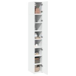 Berkfield Home Slim Storage Cabinet White 30x42.5x225 cm Engineered Wood - thumbnail 3