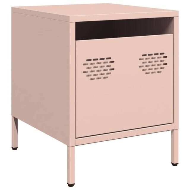 Berkfield Home Bedside Cabinet¬†Pink 35x39x43.5 cm Steel in Pink - image 1