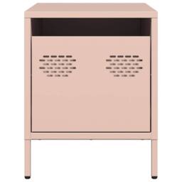 Berkfield Home Bedside Cabinet¬†Pink 35x39x43.5 cm Steel in Pink - thumbnail 5