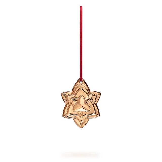 baccarat Noel Plaquette 2018 Crystal Star Annual Christmas Ornament Gold in Rose Gold - Size: 1 Pack - image 1