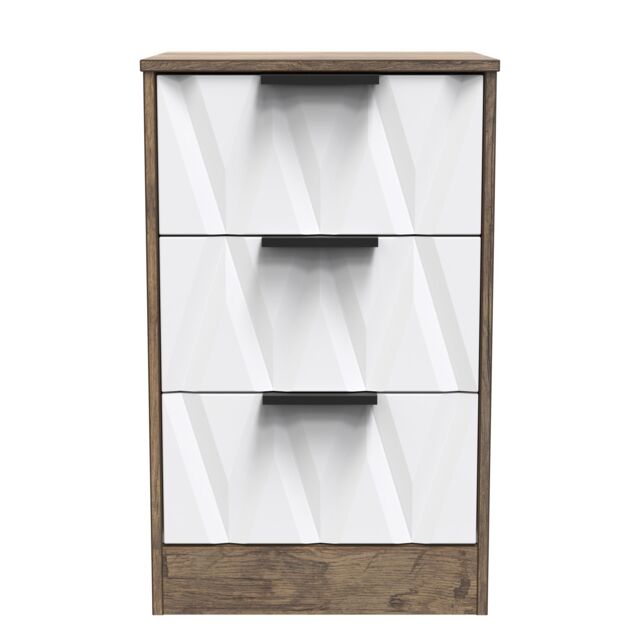 Ready Assembled 2 U Washington 3 Drawer Bedside Cabinet (Ready Assembled) in Dark Brown - image 1