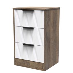 Ready Assembled 2 U Washington 3 Drawer Bedside Cabinet (Ready Assembled) in Dark Brown - thumbnail 3