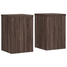 Berkfield Home Plant Stands 2 pcs Brown Oak 25x25x35 cm Engineered Wood - Size: 25 x 25 x 35 cm - thumbnail 3