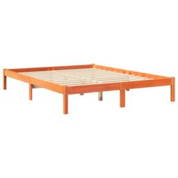 Berkfield Home Bookcase Bed without Mattress Wax Brown 140x200 cm Solid Wood Pine - thumbnail 7