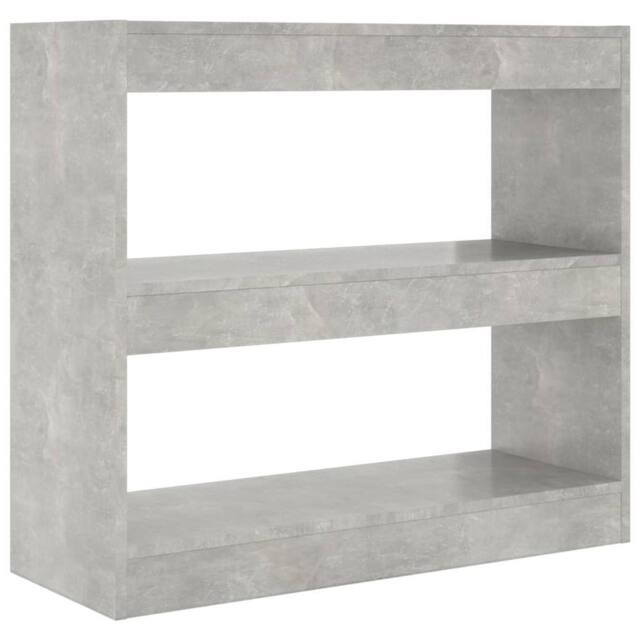 Berkfield Home Book Cabinet/Room Divider Concrete Grey 80x30x72 cm - Size: 80 x 30 x 72 cm - image 1