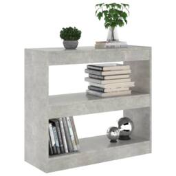 Berkfield Home Book Cabinet/Room Divider Concrete Grey 80x30x72 cm - Size: 80 x 30 x 72 cm - thumbnail 5