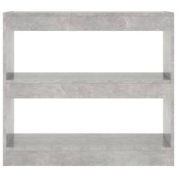 Berkfield Home Book Cabinet/Room Divider Concrete Grey 80x30x72 cm - Size: 80 x 30 x 72 cm - thumbnail 3