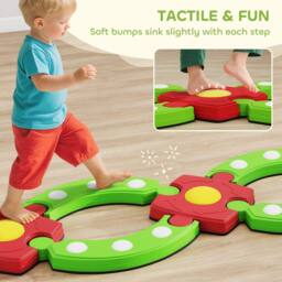STILVORA Kids Balance Beam Set 13 Piece with Non-Slip Surface in Green - thumbnail 7