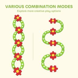 STILVORA Kids Balance Beam Set 13 Piece with Non-Slip Surface in Green - thumbnail 6