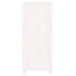 Berkfield Home Sideboard White 70x35x80 cm Solid Wood Pine - Size: 70 x 35 x 80 cm - thumbnail 7