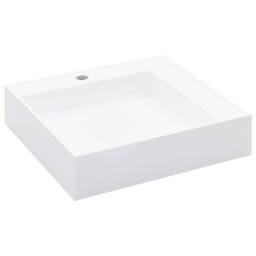 Berkfield Home Wash Basin 50x50x12.3 cm Mineral Cast/Marble Cast White