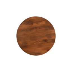 Indian Hub Slatted Round Coffee Table - Mango Wood - L80 x W80 x H42 cm in Brown - thumbnail 4