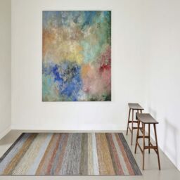 The Rug Shop UK Multi Luxurious Modern Easy to clean Machine Made Striped Area Rug - Size: 160 cm x 230 cm - thumbnail 2