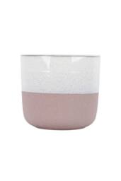 KDMD Hortus Pink & White Bordeaux Stoneware Pot 22.5cm H x 24.5cm Dia - thumbnail 6