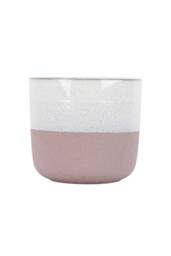 KDMD Hortus Pink & White Bordeaux Stoneware Pot 22.5cm H x 24.5cm Dia - thumbnail 1
