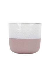 KDMD Hortus Pink & White Bordeaux Stoneware Pot 22.5cm H x 24.5cm Dia - thumbnail 2
