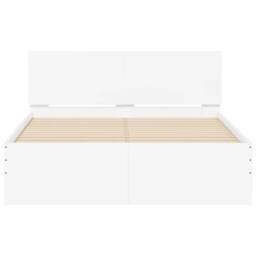 Berkfield Home Durable Bed Frame with LED without Mattress White 135x190 cm Double - thumbnail 7