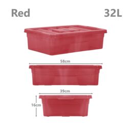 simpa 5PC Assorted Colour 32L Underbed Storage Box Set - thumbnail 5