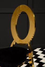 Orsina Sarita Stackable Oval Dining Chair in Gold - thumbnail 6
