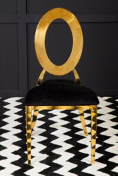 Orsina Sarita Stackable Oval Dining Chair in Gold - thumbnail 4