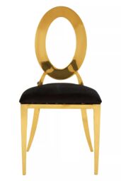 Orsina Sarita Stackable Oval Dining Chair in Gold - thumbnail 1